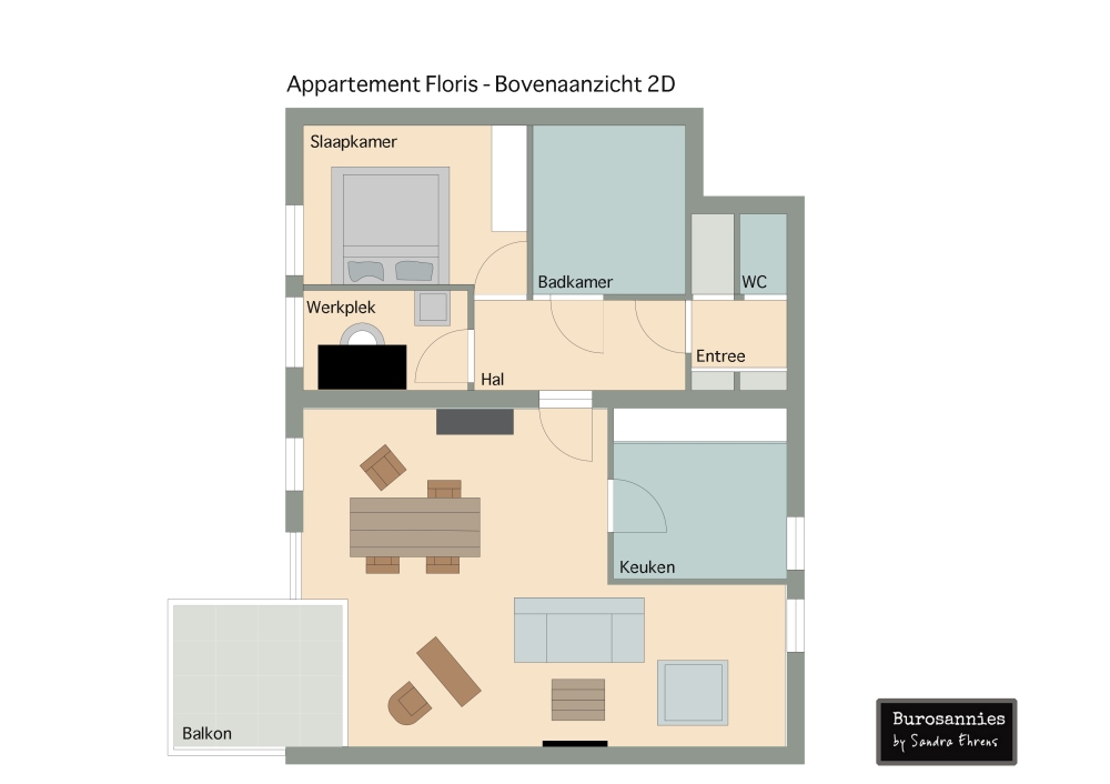 2D_appartement_tekst